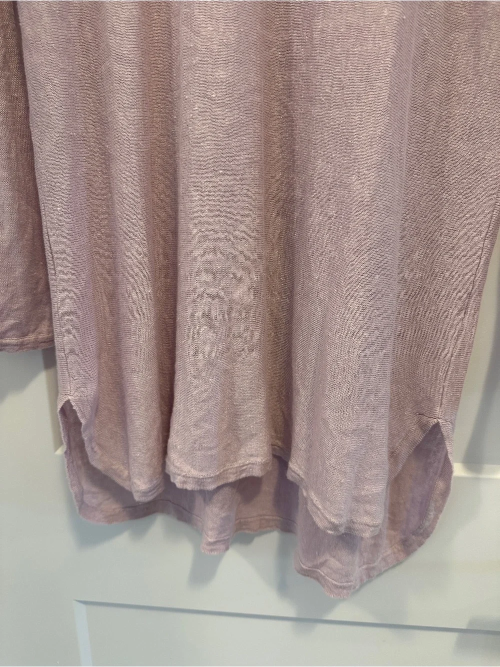 Adrienne Vittadini Purple Linen Lightweight Sweater Long Sleeve Size *Large - Picture 2 of 8